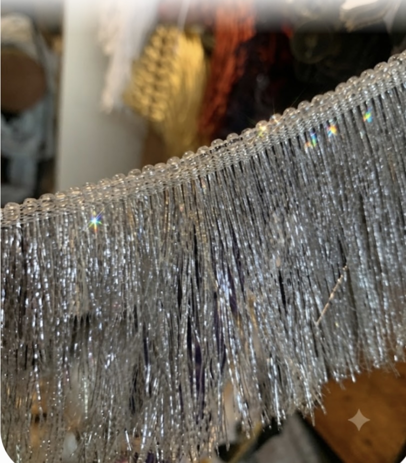 Fleco de lurex plateado