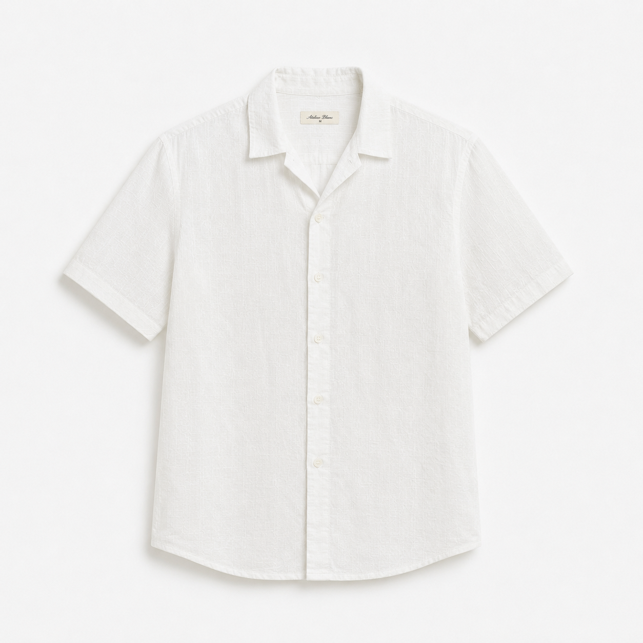 Camisa de Lino Mediterráneo – Manga Corta