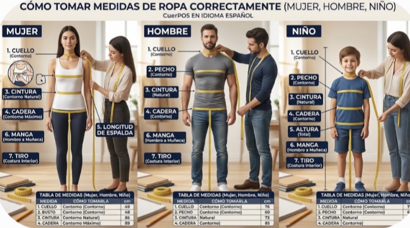 Cómo tomar medidas de ropa correctamente