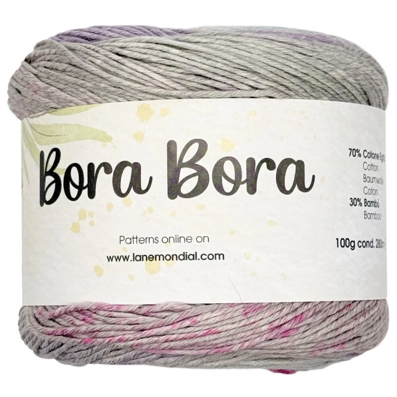Hilo Bora Bora color Gris y rosa