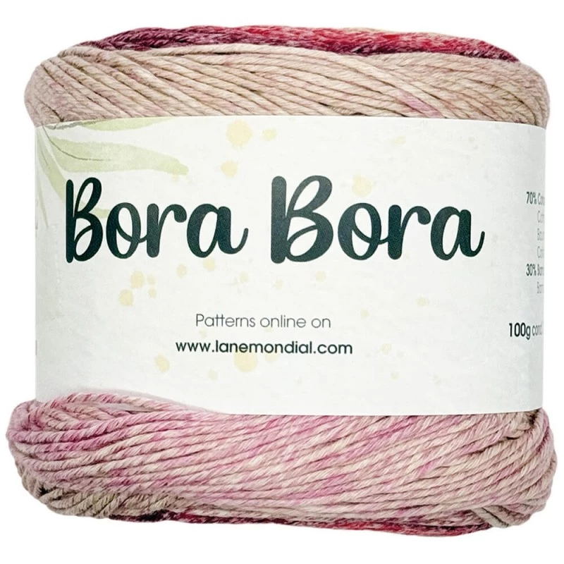 Hilo Bora Bora color Rosa y beige